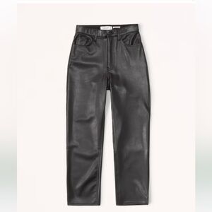 Abercrombie & Fitch Vegan Leather 90s Straight Pant 25 inseam